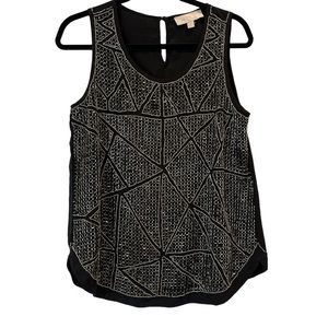 Olive and Oak sequin top black and silver size small